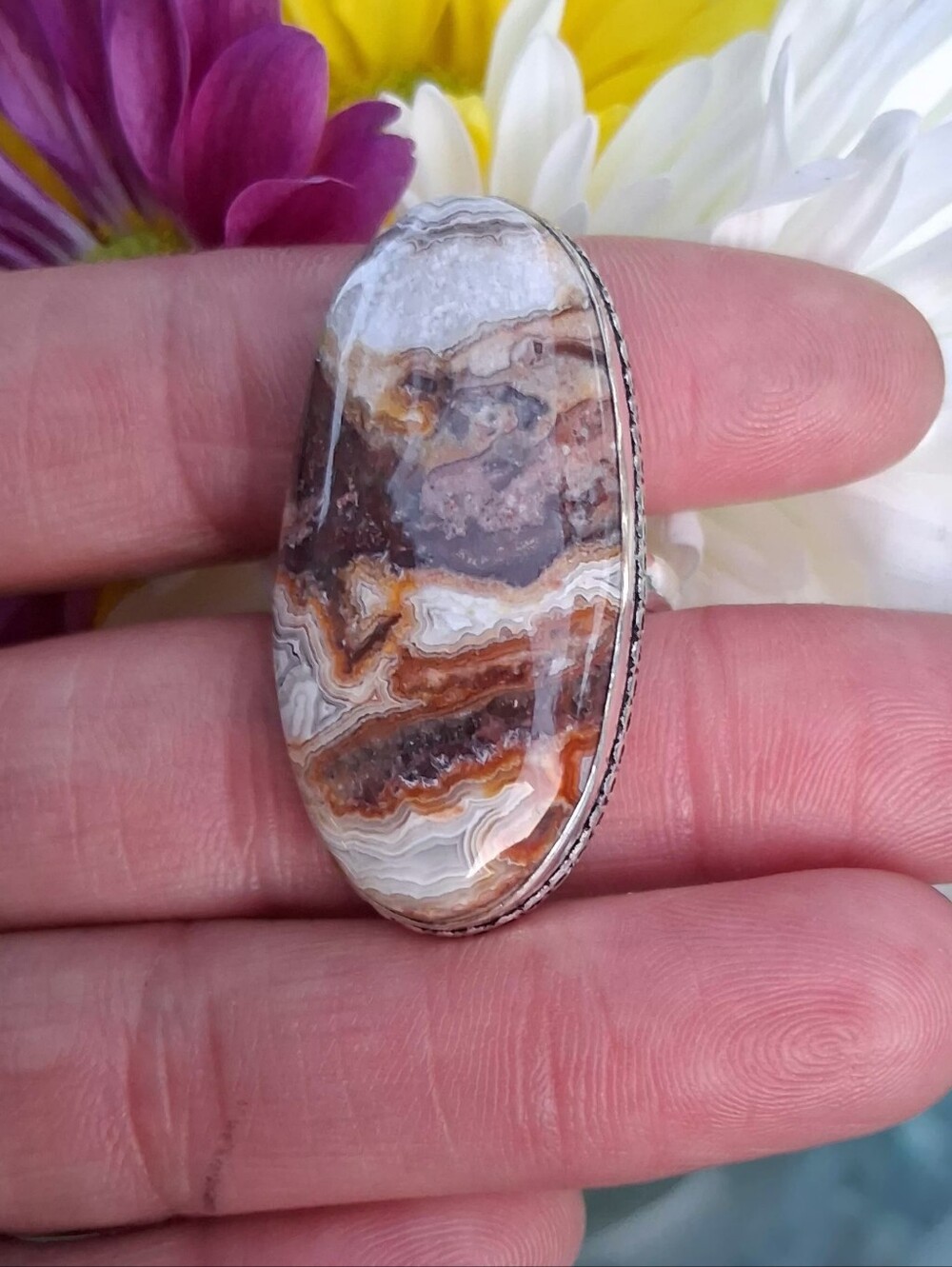 🤎 Laguna Agate  Sterling Silver Ring